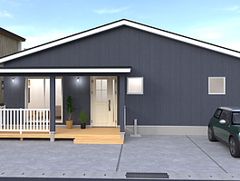 大村市今富町 / 1号地 / 3LDK / 3,090万円＿カリフォルニア風スタイルの大人可愛い平屋のイメージ
